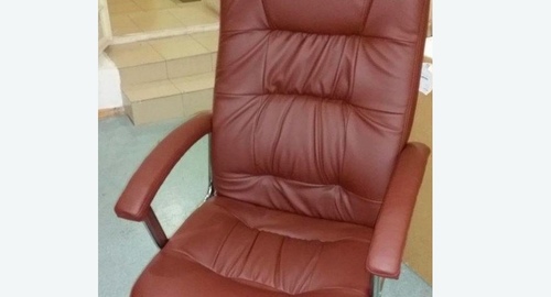 Обтяжка офисного кресла. Лефортово 